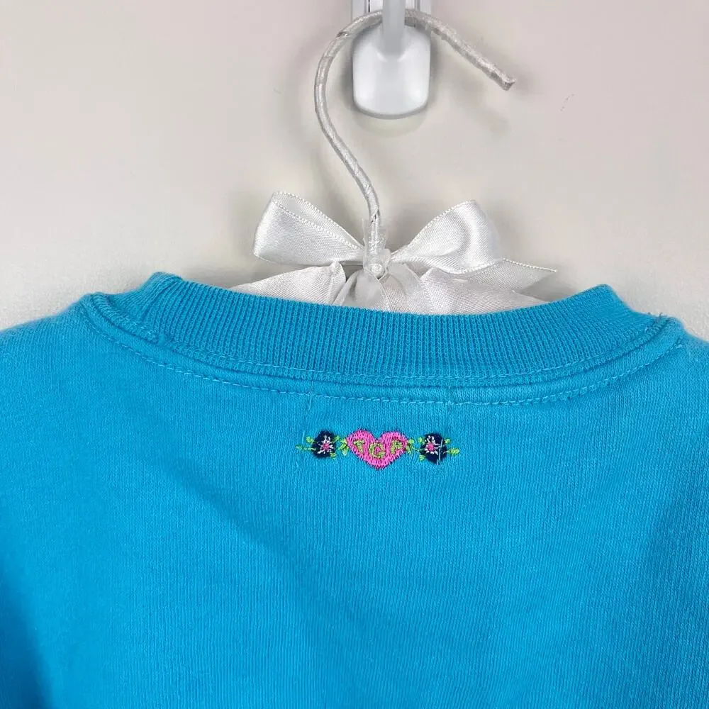 Vintage Y2K The Children's Place Blue Flower 'Sweetie